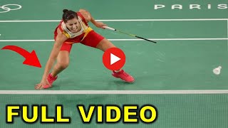 carolina marin injury  lesión de carolina marín  carolina marin injury video [upl. by Anoet]