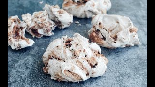 朱古力蛋白霜脆餅食譜 簡易做法 ｜Chocolate Meringue Cookies Recipe [upl. by Pilloff]