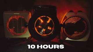 Heater White Noise Sound From 3 Fan Heaters To Help you Fall Asleep  10hrs  Black Screen [upl. by Elyrad]