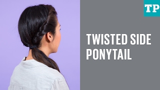 How to do a twisted side ponytail [upl. by Kathryne83]