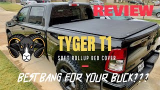 TYGER T1 Soft Roll Up Bed Cover  INSTALLATION amp FIRST IMPRESSIONS for RAM 1500 5th GEN [upl. by Eiramanel]