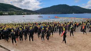 Départ du triathlon distance olympique de Gérardmer 2024 [upl. by Uela]