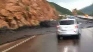 Car swept away by flash floods in Colorado past stranded vehicles [upl. by Sokram]