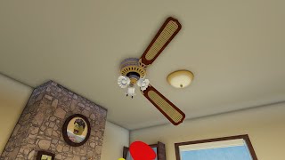 Broken Ceiling Fan Wobbly Suburban  Roblox [upl. by Flavia]