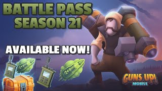 Equipment Crate Opening amp All Battle Pass Season 21 Rewards  GUNS UP Mobile [upl. by Odlawso]