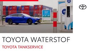 Toyota waterstof – Tanken van de Mirai met Toyota Tankservice [upl. by Refotsirhc]