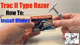 Gillette Trac II Type Razor Blade Install [upl. by Perrins]