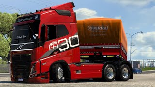 PINTURA 30 ANOS INÉDITA VIAGEM NO VOLVO FH 2024  RONCO DIRETO  G29  EURO TRUCK SIMULATOR 2 v152 [upl. by Eetsim]