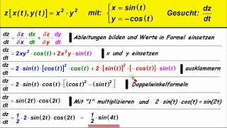 Mehrdimensionale Kettenregel 2 ►Beispiel [upl. by Sibie]