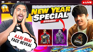 New Year Special Giveaway Ajjubhai Face reveal Qna Reaction On Live TotalGaming093😱 [upl. by Neyu]