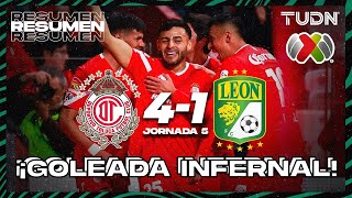 Resumen y goles  Toluca 41 León  Liga Mx  CL2024 J6  TUDN [upl. by Amre]