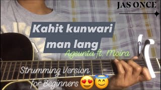 Kahit kunwari man lang Agsunta ft Moira Dela Torre  Guitar Tutorial [upl. by Sedgewick]