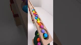 marble Run Race ASMR 140 Wooden Wave Course Colorful Marbles marblerun marblerunrace asmr [upl. by Zat]