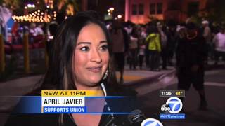 ILWU WORKERS MARCH IN SOLIDARITY IN SAN PEDRO [upl. by Goldi]