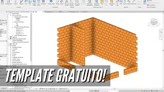 COMO FAZER ALVENARIA ESTUTURAL COM O REVIT GRATUITAMENTE [upl. by Ecnarwal]