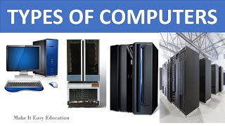 TYPES OF COMPUTERS  MICROCOMPUTER  MINICOMPUTER  MAINFRAME COMPUTER  SUPERCOMPUTER [upl. by Nnaeirual]