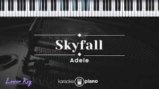 Skyfall  Adele KARAOKE PIANO  LOWER KEY [upl. by Kaitlin890]