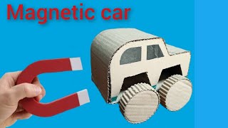 How To Make A Magnet Powered Car  DIY Magnetic Toy Car  Working Model School Science Project [upl. by Hacissej]