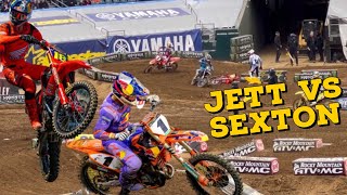 Philadelphia Supercross 450 qualifying Jett Lawrence Eli Tomac Chase sexton [upl. by Morris565]