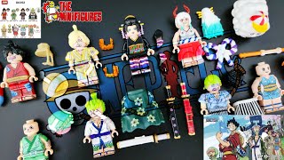 Unofficial Lego One Piece Wano Arc Anime Minifigures XINH X0352  Luffy  Sanji  Nico Robin  Nami [upl. by Aryk]