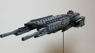 Scratch built styrene scifi spaceship [upl. by Masson]