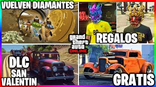 DLC de SAN VALENTIN VUELVEN DIAMANTES DINERO GRATIS REGALOS BRUTALES x ESTO GTA Online [upl. by Bordie988]