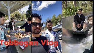 TOBOGGAN RIDE at Toboggan Hill Park Port Stephens nepalivlog [upl. by Ardiedal]