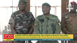 ASSIMI GOÏTA RENCONTRE LES CHEFS D’ETATSMAJORS GÉNÉRAUX DES ARMÉES DE L’AES POUR UN PLAN DACTION [upl. by Eita]