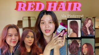 RED HAIR  Cranberry Red Garnier  Inspo by Pinterest amp Tiktok [upl. by Shere]