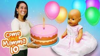 Video con i giocattoli Buon Compleanno Giochi per bambini con le bambole Baby Born [upl. by Reniar]