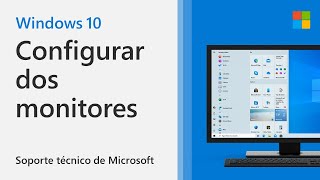 Cómo configurar varios monitores en Windows 10  Microsoft [upl. by Gairc451]