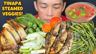 TinapaSteamed Veggies plus Ginamos Mukbang Asmr  Filipino Food Mukbang Philippines [upl. by Heddy]