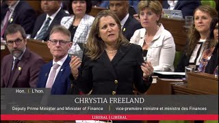 Freeland tells House Poilievre wears more makeup than her [upl. by Ansaev]