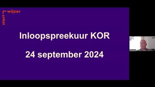 Inloopspreekuur over de KOR regeling en de veranderingen per 1 januari 2025 [upl. by Nnylarat]