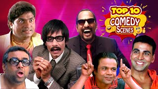 Top 10 Hindi Comedy Scenes  Paresh Rawal  Akshay Kumar Arshad Warsi  Johnny Lever  Rajpal Yadav [upl. by Cartwright]