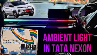 Tata Nexon Facelift Ambient Light install  Cardi Ambient Light  Ambient lighting for Tata Nexon [upl. by Newnorb895]