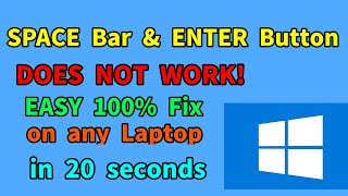 Fix SPACEBAR and ENTER BUTTON that DOESNT WORK in 20 Seconds [upl. by Llehcear]