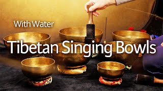 Tibetan Singing Bowls With Water Pure Positive Vibes Raise Positive Energy Boost Your Aura [upl. by Dart495]