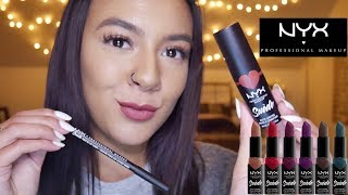 NEW NYX SUEDE MATTE LIPSTICK REVIEW 24 SHADES [upl. by Laundes566]