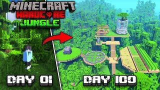 I Survived 100 Days in Jungle Only World in Minecraft Hardcore Hindi [upl. by Sew]