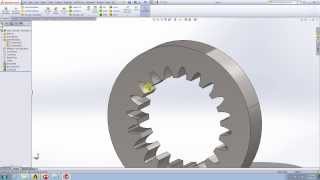 Tutorial Solidworks Combine substract body in one part make inner gear from outer gear [upl. by Housum705]