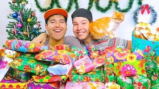 Opening Christmas Presents 2016 • MUKBANG [upl. by Nairbo]