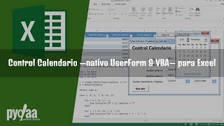 Un calendario nativo de Excel y VBA en un UserForm [upl. by Eiznekcm]