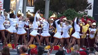 The USC Band and Song Girls Perform quotTuskquot at the Union Square Pep Rally [upl. by Ordnael]