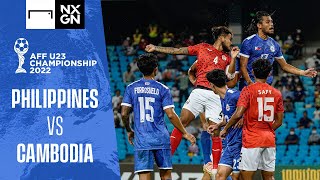 AFF U23 Championship 2022  Philippines vs Cambodia highlights [upl. by Kragh]