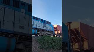 LOCOMOTIVA AC44I RUMO F1 N°9850 ACELERANDO PARTE 2 [upl. by Nylaroc252]