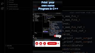 Print a name in C  Print Your Own name in C shorts youtube ytshorts trending reels viral [upl. by Saito]