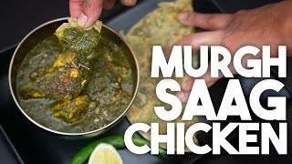 ❤ SAAG Chicken  Murgh Saagwala  PALAK or Spinach CHICKEN CURRY  Kravings [upl. by Yusem]