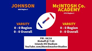 Varsity Football  Johnson Savannah vs McIntosh County Academy [upl. by Kerrie]