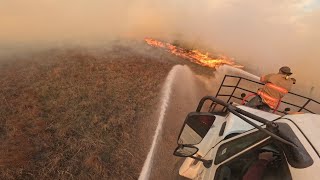 Ellsworth Co KS grass fire off I70 [upl. by Romeu]